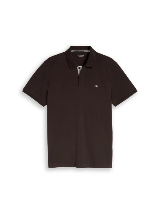 Foto van product TOM TAILOR Shirt donkerbruin / wit
