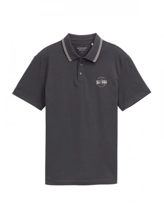 Foto van product TOM TAILOR Shirt donkergrijs / wit