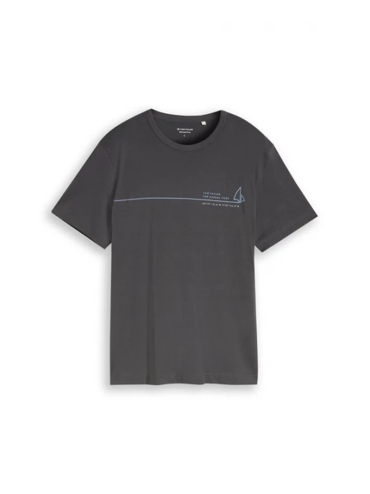 Foto van product TOM TAILOR Shirt donkergrijs / wit