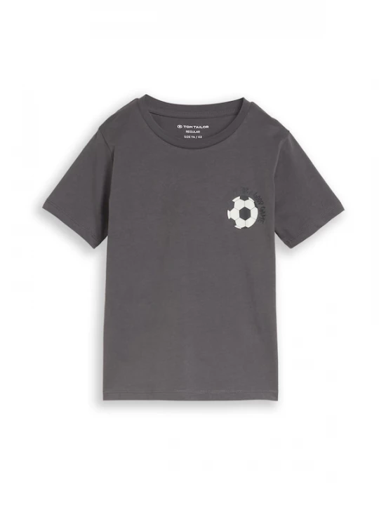 Foto van product TOM TAILOR Shirt donkergrijs / zwart / wit
