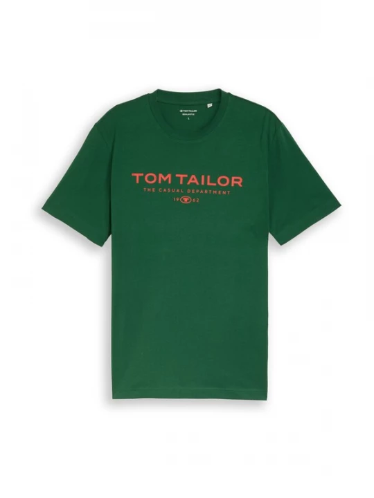 Foto van product TOM TAILOR Shirt donkergroen / oranjerood