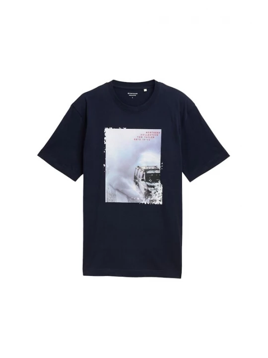 Foto van product TOM TAILOR Shirt duifblauw / donkerblauw / donkerrood / wit