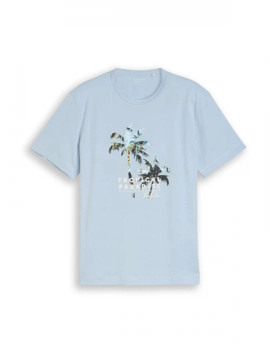 Foto van product TOM TAILOR Shirt duifblauw / pastelblauw / donkergroen / wit