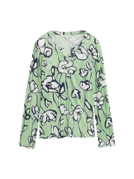 Foto van product TOM TAILOR Shirt geel / groen / zwart / wit