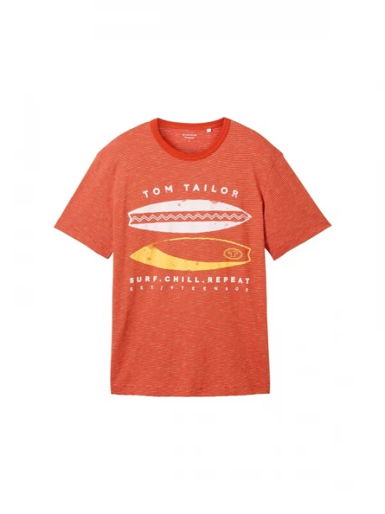 Foto van product TOM TAILOR Shirt geel / kreeft / wit
