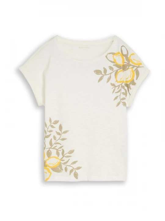 Foto van product TOM TAILOR Shirt geel / mosterd / wit