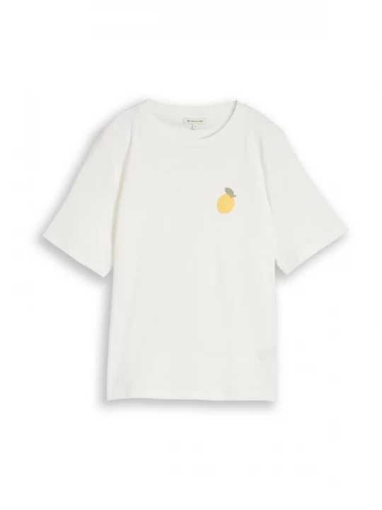 Foto van product TOM TAILOR Shirt geel / olijfgroen / wit