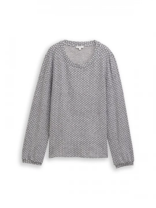 Foto van product TOM TAILOR Shirt grijs gemêleerd / zwart