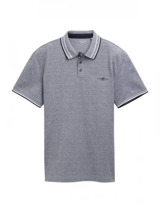 Foto van product TOM TAILOR Shirt grijs gemêleerd / zwart / wit