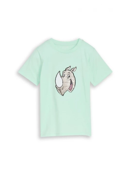 Foto van product TOM TAILOR Shirt grijs / lichtgroen / pastelroze / wit