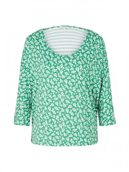 Foto van product TOM TAILOR Shirt groen / wit