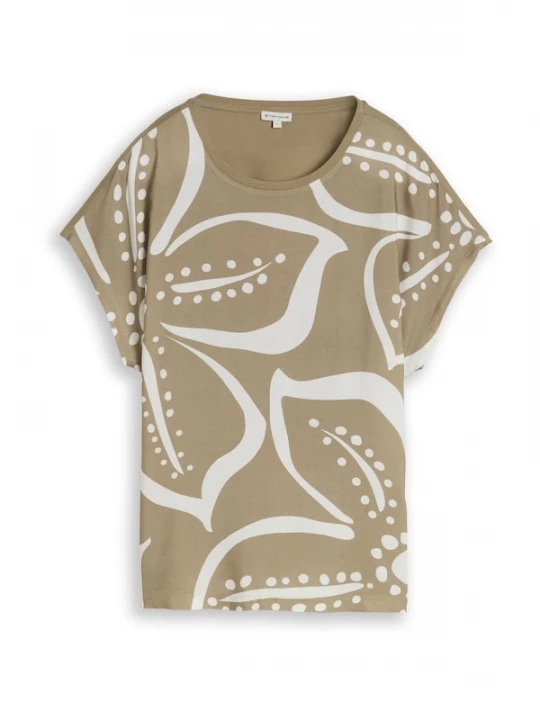 Foto van product TOM TAILOR Shirt kaki / offwhite