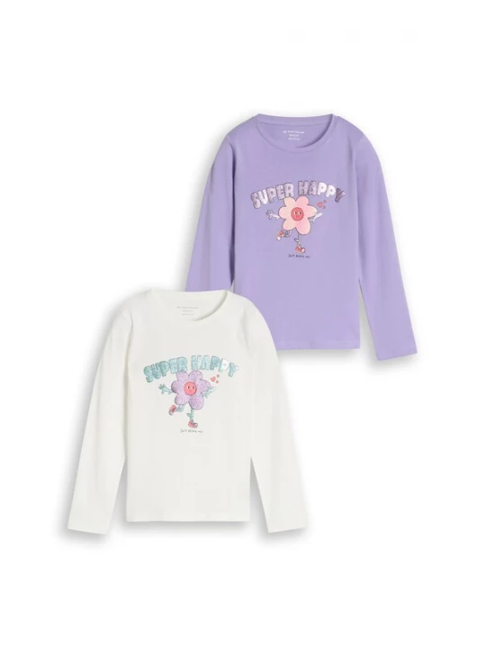 Foto van product TOM TAILOR Shirt lavendel / rosa / zilver / wit