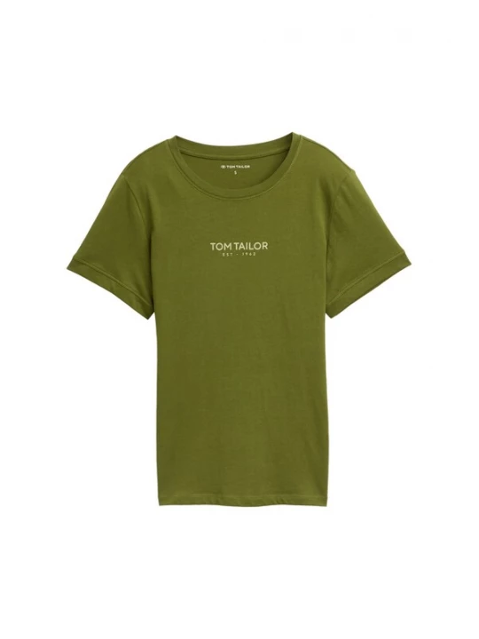 Foto van product TOM TAILOR Shirt lichtbeige / olijfgroen