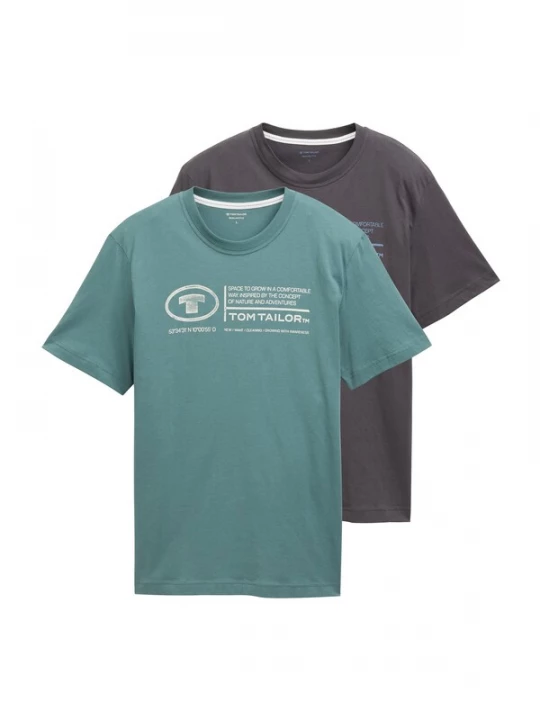 Foto van product TOM TAILOR Shirt lichtblauw / antraciet / smaragd / wit