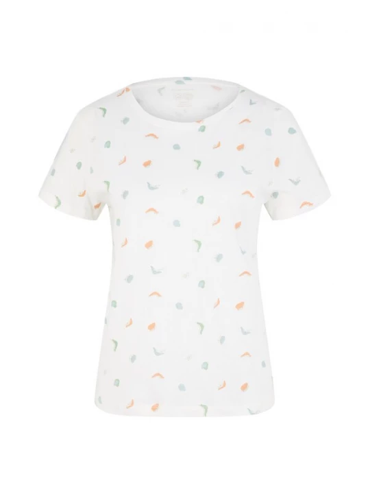 Foto van product TOM TAILOR Shirt lichtblauw / lichtgroen / lichtoranje / offwhite