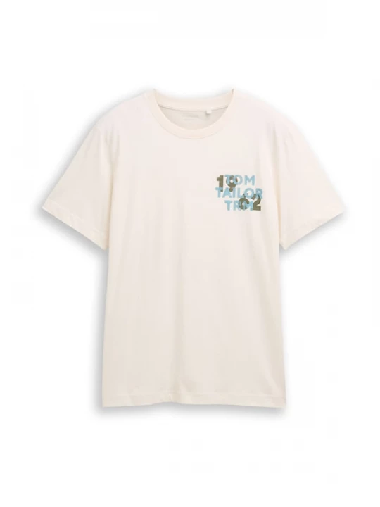 Foto van product TOM TAILOR Shirt lichtblauw / olijfgroen / wolwit