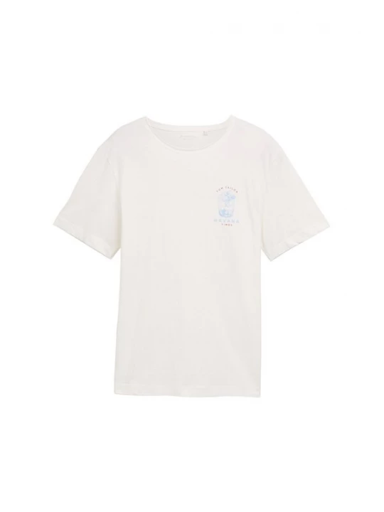 Foto van product TOM TAILOR Shirt lichtblauw / rood / offwhite