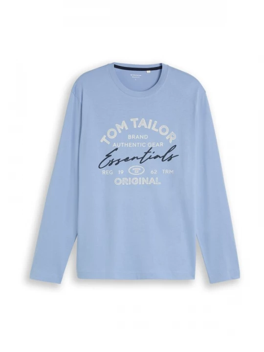 Foto van product TOM TAILOR Shirt lichtblauw / zwart / offwhite