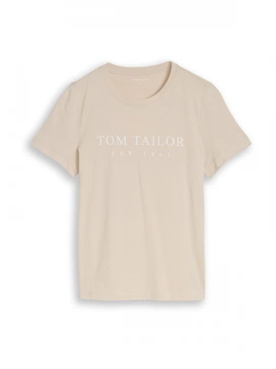 Foto van product TOM TAILOR Shirt lichtbruin / wit