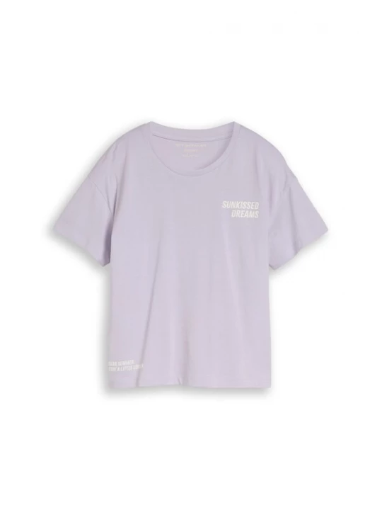 Foto van product TOM TAILOR Shirt lichtgeel / lila / lavendel / wit