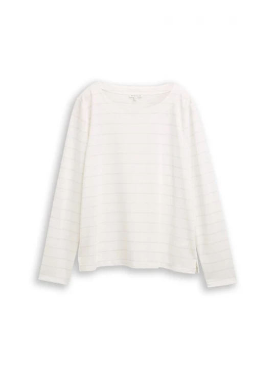 Foto van product TOM TAILOR Shirt lichtgrijs / wit