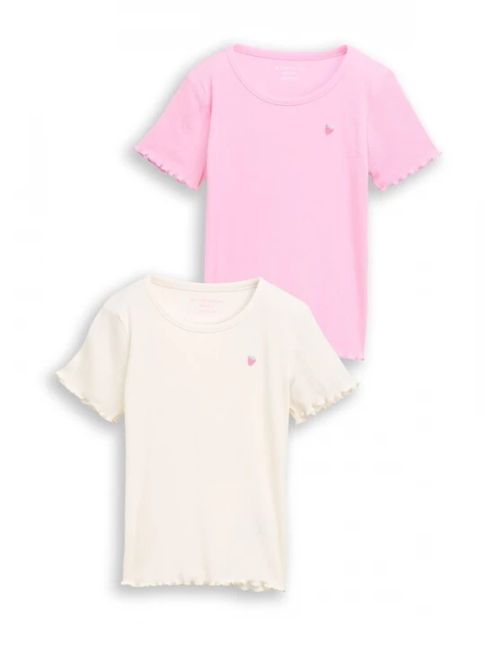 Foto van product TOM TAILOR Shirt lichtgroen / lichtroze / natuurwit