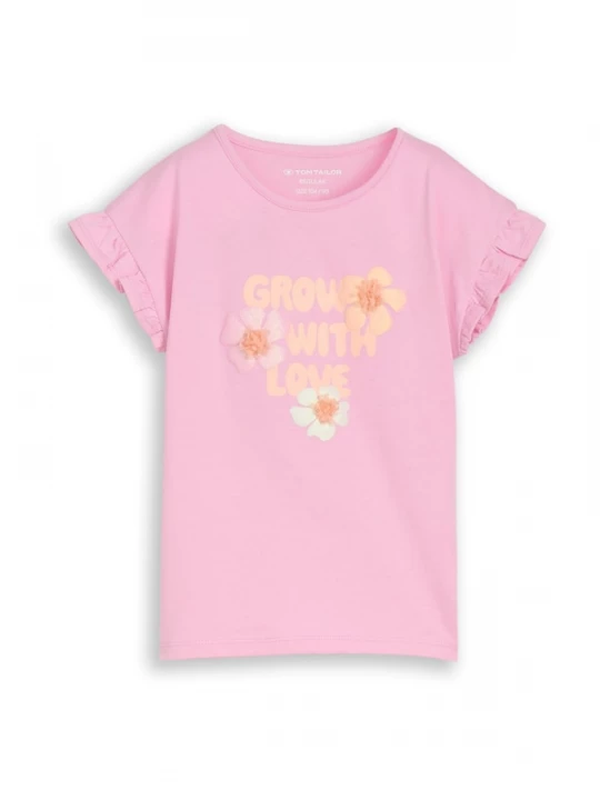 Foto van product TOM TAILOR Shirt lichtoranje / rosa / wit