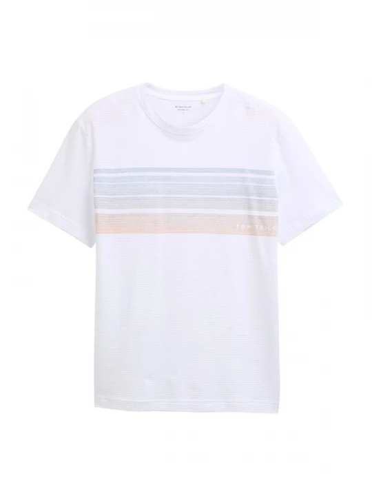Foto van product TOM TAILOR Shirt marine / lichtblauw / cognac / wit