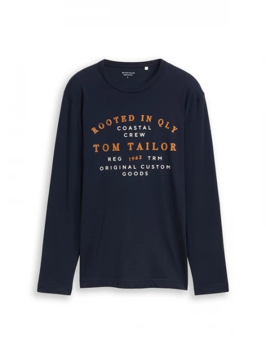 Foto van product TOM TAILOR Shirt marine / oranje / wit
