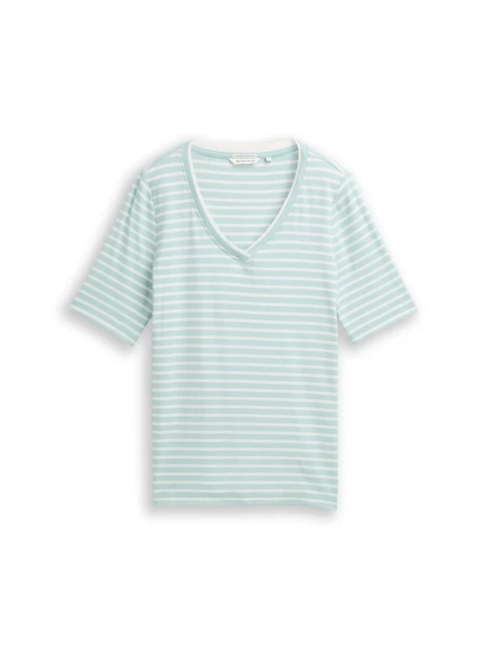 Foto van product TOM TAILOR Shirt mintgroen / wit