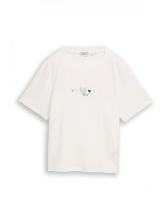 Foto van product TOM TAILOR Shirt mintgroen / zwart / zilver / wit