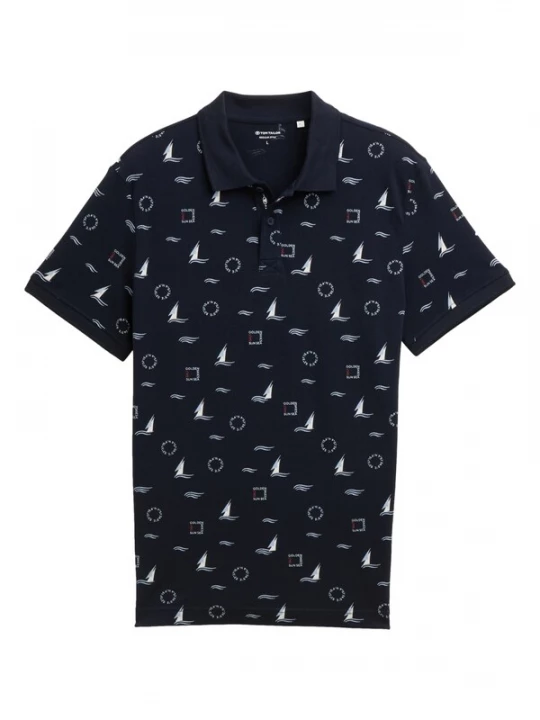 Foto van product TOM TAILOR Shirt nachtblauw / wit