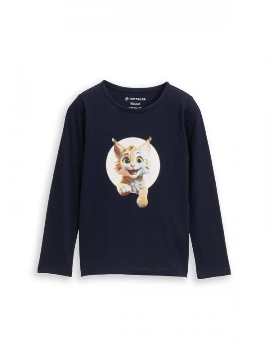 Foto van product TOM TAILOR Shirt navy / abrikoos / rosé / wit