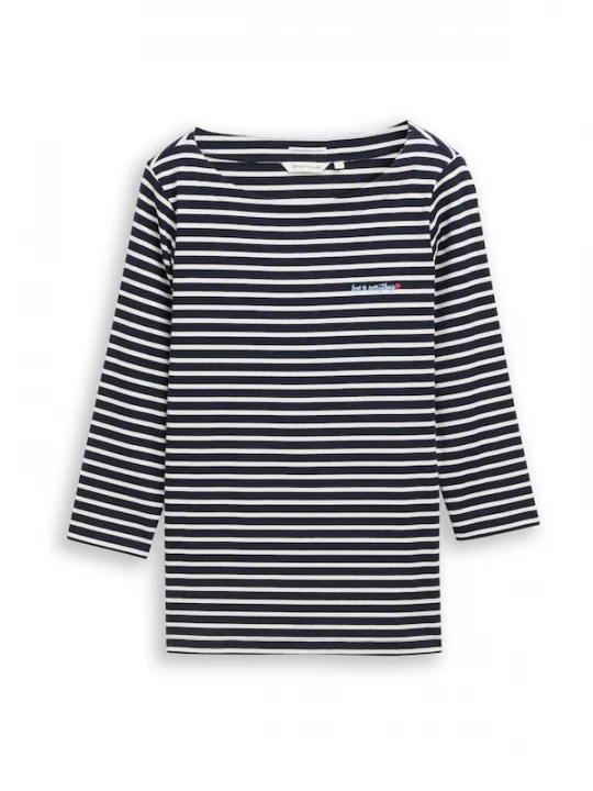 Foto van product TOM TAILOR Shirt navy / lichtblauw / wit