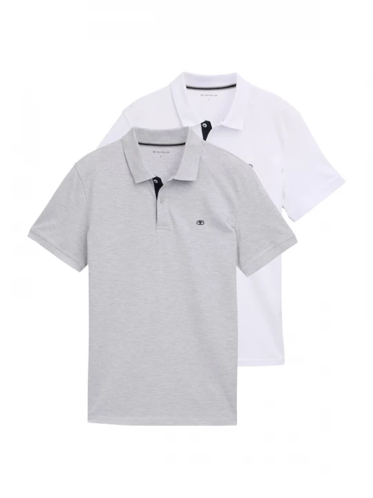 Foto van product TOM TAILOR Shirt navy / lichtgrijs / wit
