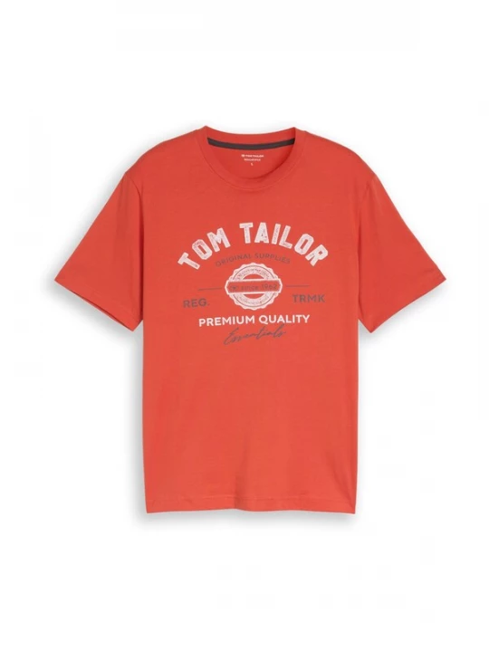 Foto van product TOM TAILOR Shirt navy / oranjerood / wit