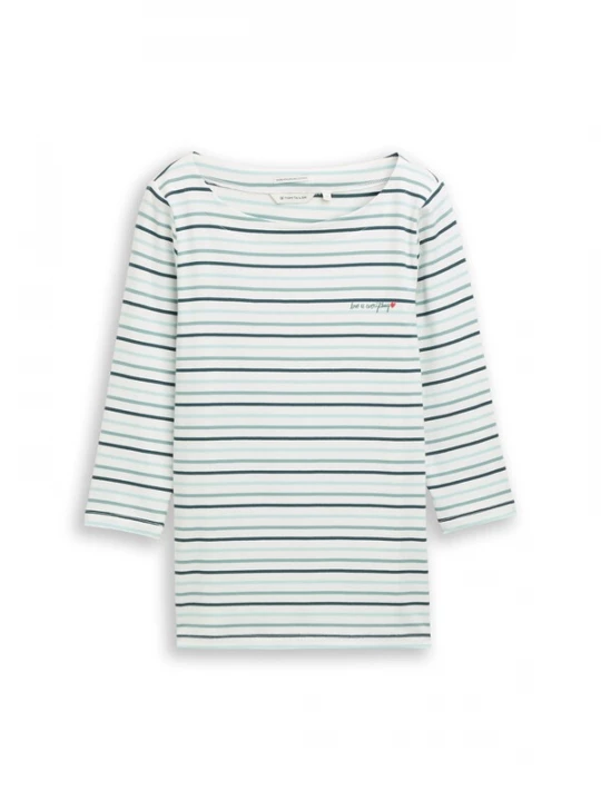 Foto van product TOM TAILOR Shirt navy / smoky blue / lichtblauw / wit