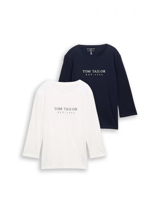 Foto van product TOM TAILOR Shirt navy / wit