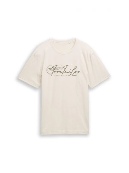 Foto van product TOM TAILOR Shirt olijfgroen / natuurwit