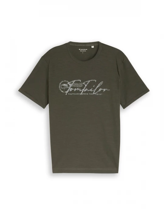 Foto van product TOM TAILOR Shirt olijfgroen / wit