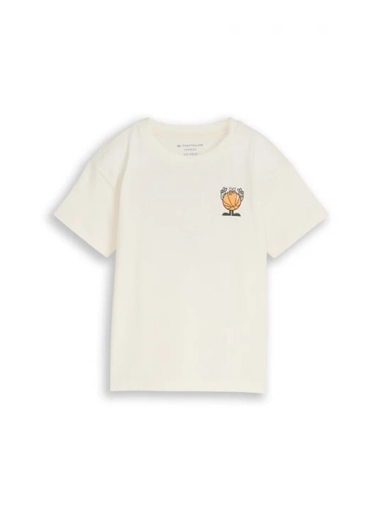 Foto van product TOM TAILOR Shirt oranje / zwart / wolwit