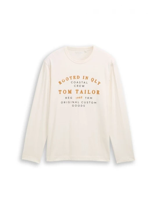 Foto van product TOM TAILOR Shirt oranje / zwart / wolwit
