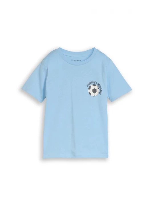 Foto van product TOM TAILOR Shirt pastelblauw / zwart / wit