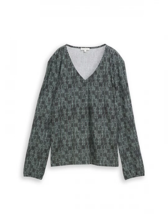 Foto van product TOM TAILOR Shirt pastelgroen / zwart