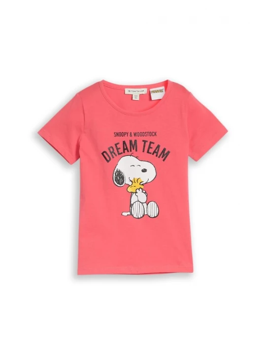Foto van product TOM TAILOR Shirt 'Peanuts' geel / framboos / zwart / wit