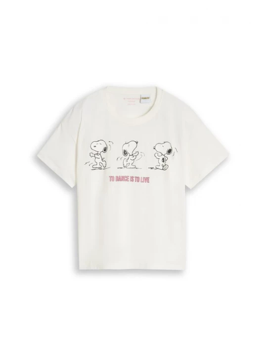 Foto van product TOM TAILOR Shirt 'Peanuts' pink / zwart / wit