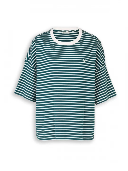 Foto van product TOM TAILOR Shirt petrol / wit