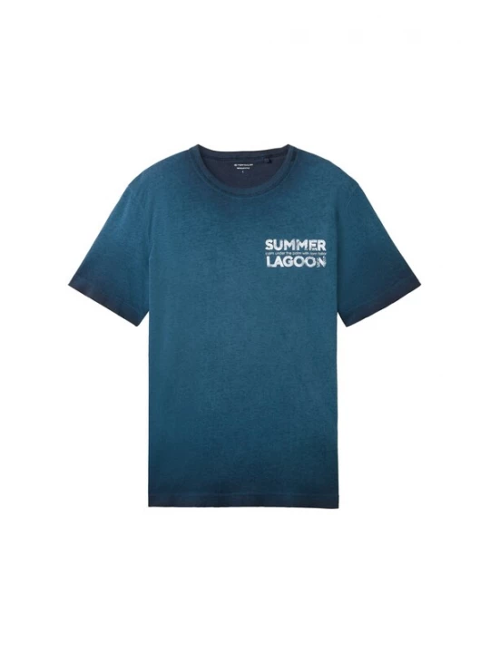 Foto van product TOM TAILOR Shirt petrol / wit