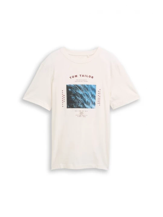 Foto van product TOM TAILOR Shirt petrol / zwart / wit